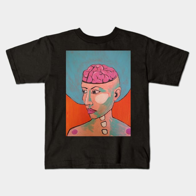 Brain Cooling Kids T-Shirt by shehitsback